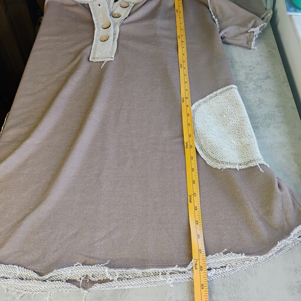 NWT Three Bird Nest The Nest Jodi Tunic Dress Mocha Womens Med Casual Oversized - Picture 11 of 12